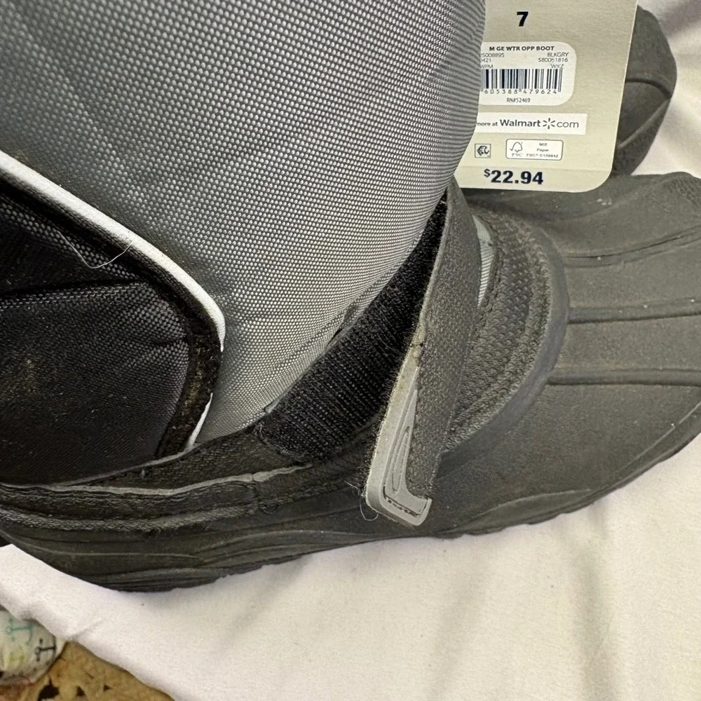 George Men Winter Snow Boots Black Gray Insulated Duck Boots Temperature Rated 7